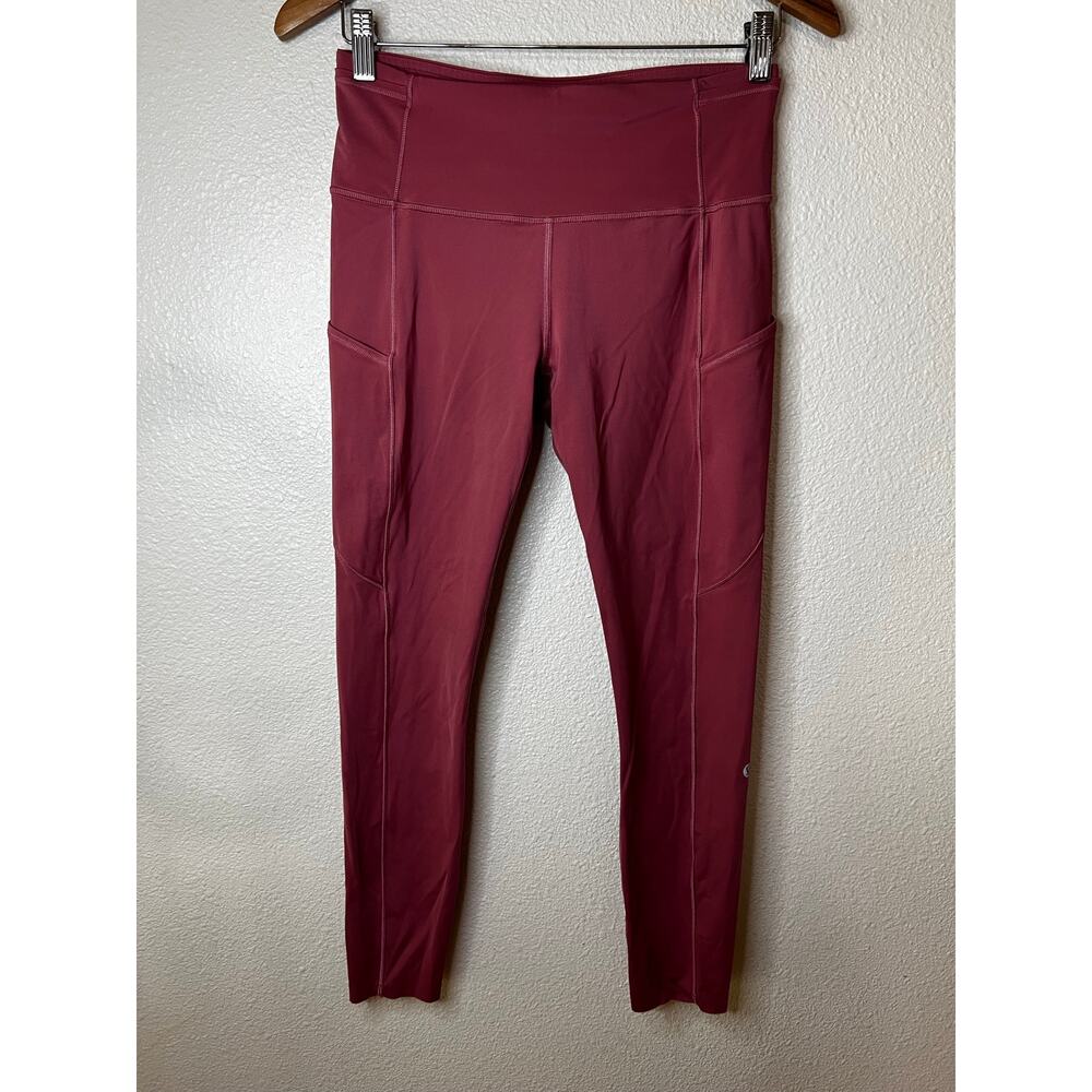 Lululemon Fast and Free High Rise Tight Leggings 25" Cool Nulux Cherry Tint 8